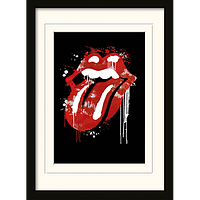 Постер у рамі "Rolling Stones (Graffiti Lips)" 30 x 40 см