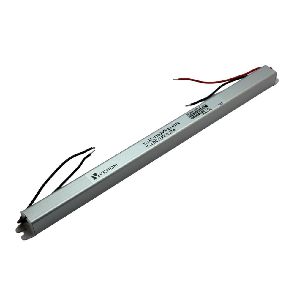 БЛОК ПІТАННЯ VENOM 12 V 100 ВТ 8.33 А НЕГЕРМЕТИЧНИЙ (IP20) STANDART ULTRA SLIM, фото 1