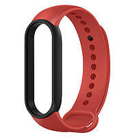 Ремешок MiJobs Double Color для Xiaomi Mi Band 5 6 Red Black XN, код: 6499511