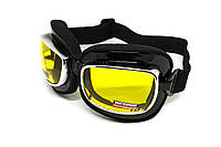 Очки защитные с уплотнителем Global Vision Retro Joe (yellow) желтые