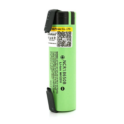 Акумулятор 18650 Li-Ion LiitoKala Lii-34B-N, 3400mAh (3200-3400mAh), 3.7V (2.75-4.2V), Green, PVC BOX, фото 1