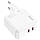 Мережевий зарядний пристрій HOCO C110A Lucky dual-port PD35W(2C) charger White, фото 4