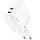 Мережевий зарядний пристрій HOCO C110A Lucky dual-port PD35W(2C) charger White, фото 7