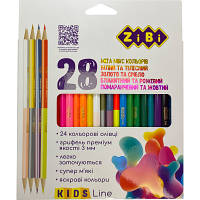 Карандаши цветные ZiBi трехгранные 28 цветов ZB.2442 n