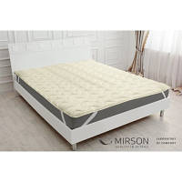 Наматрасник MirSon Eco Light №1714 EcoSilk Air-line на резинке по углам Pink 150x200 см 2200002888707 d