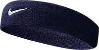 Пов'язка на голову Nike SWOOSH HEADBAND темно-синя N.NN.07.416.OS (Оригінал)