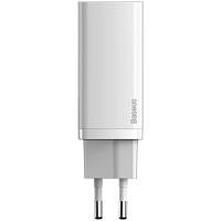 Зарядное устройство Baseus 2xUSB 65W GaN USB-C+USB-A white CCGAN2L-B02 n