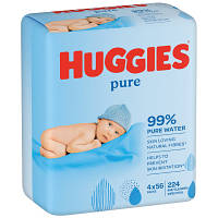 Детские влажные салфетки Huggies Pure 56 х 4 шт (5029053550121) h