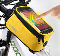 Велосипедная сумка Roswheel 6.5" велосумка для телефона на раму 12496 L Yellow