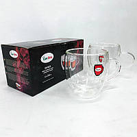 Чайные чашки с двойными стенками Con Brio CB-8625-2 / Набор чашек для чая / Кружки с GR-895 двойными стенками