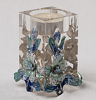 Подсвечник декоративный из стекла и металла Unicorn Studio Цветы 5х5х9 см 007MB Купи уже сегодня!