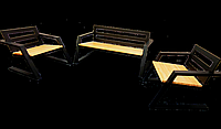 Комплект Троян лофт Z: 2 кресла и диван-скамья Купи уже сегодня!