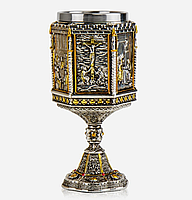 Кубок подарочный Veronese Святое причастие 18,5х7,5 см 200 мл бокал покрытый бронзовым напылением 177658 Купи