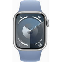 Смарт-часы Apple Watch Series 9 GPS 41mm Silver Aluminium Case with Storm Blue Sport Band - S/M MR903QP/A n