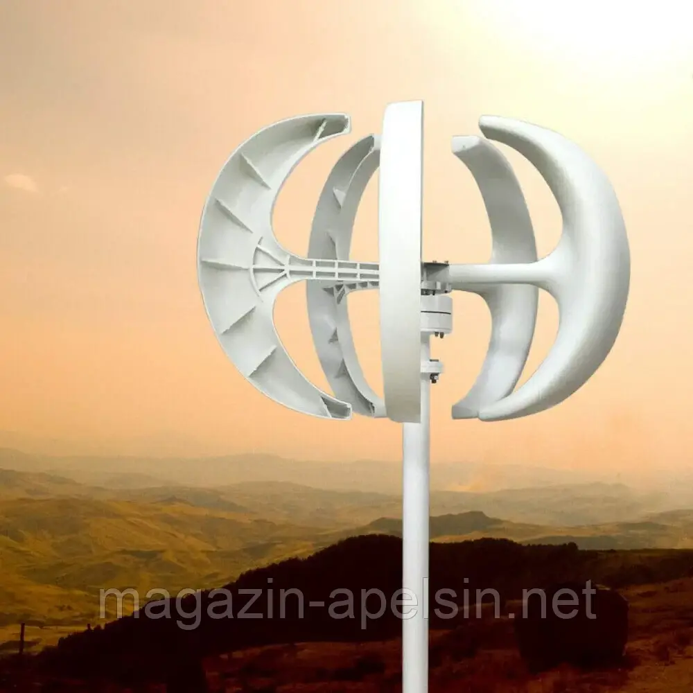 600W 24V ветровая турбина ветровая турбина 5 лопастей ветровая турбина с фланцевой пластиной и контроллером - фото 3 - id-p1849892213
