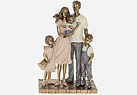 Статуетка декоративна Сімейна пара з трьома дітьми 26х9х18 см полістоун 1K07-111 Купі вже сьогодні!