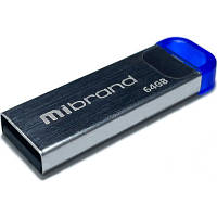 USB флеш наель Mibrand 64GB Falcon Silver-Blue USB 2.0 MI2.0/FA64U7U n