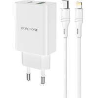 Зарядное устройство BOROFONE BA56A Lavida PD20W+QC3.0 charger Type-C to Lightning White BA56ACLW n