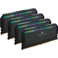 Модуль памяти для компьютера DDR5 64GB 4x16GB 6200 MHz Dominator Platinum RGB Black Corsair CMT64GX5M4B6200C32