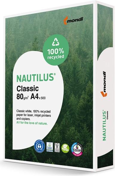 Папір офісний A4 Nautilus Classic 500 л 100% Recycled