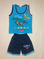 Костюм для мальчика майка и шорты Mammy Baby на рост 98 см Синий (ю276) MP, код: 1886313