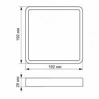 Світильник Videx LED накладний квадрат 18W 5000K VL-DLSS-185 n