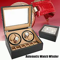 CNCEST Gifts Автоматичний годинниковий механізм для намотування годинника з дерева Футляр для годинника на 4 + 6 годинників