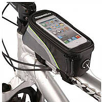 Велосипедная сумка Roswheel 6.5" велосумка для телефона на раму 12496 L Black-Green