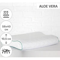 Подушка MirSon ортопедическая №6040 Steep Line Aloe Vera Aero 58х40х10.5 2200003261639 n