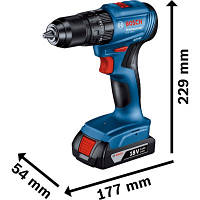 Шуруповерт Bosch GSB 185-LI, 2х2.0 Ah, ЗУ GAL 18V-20, кейс 0.601.9K3.100 n