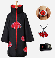 Набор Акацуки Наруто: Плащ (облако), кольцо Шаринган, цепочка-шнурок Naruto Купи уже сегодня!
