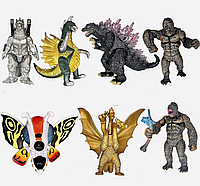 Набор фигурок 7в1 Годзилла + Кинг Конг + монстры 9,5 см - Godzilla Купи уже сегодня!