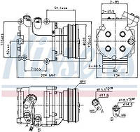 Компрессор кондиционера HONDA CIVIC (EM2) / HONDA STREAM (RN) 1995-2013 г.