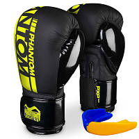 Боксерские перчатки Phantom APEX Elastic Neon Black/Yellow 12oz PHBG2300-12 d