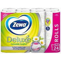 Туалетная бумага Zewa Deluxe Ромашка 3 слоя 24 рулона 7322541171722 d