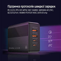 Зарядное устройство ColorWay Power Delivery (2USB-A + 2USB TYPE-C) (65W) black (CW-CHS040PD-BK) c