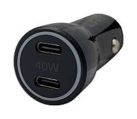 Автомобильное зарядное устройство XON UniLink Type-C 40W 2 x PD20 Black (5060948063463) DL, код: 8204184