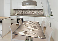Наклейка 3Д виниловая на стол Zatarga «Стальные шарики» 650х1200 мм для домов, квартир, столо XN, код: 6509943