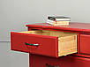 Дизайнерський комод "Моне" з натурального дерева в червоному кольорі, фото 5