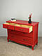 Дизайнерський комод "Моне" з натурального дерева в червоному кольорі, фото 3