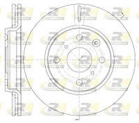 Тормозной диск PEUGEOT 108 / TOYOTA AYGO (_B4_) / CITROEN C1 (PM_, PN_) 2005-2014 г.