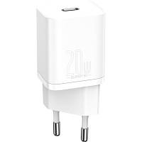 Зарядное устройство Baseus Super Si 1C 20W With Simple Wisdom Data Cable Type-C/iP White TZCCSUP-B02 d