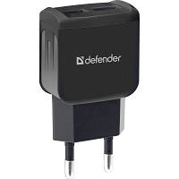 Зарядное устройство Defender EPA-13 black, 2xUSB, 5V/2.1A, package 83840 d