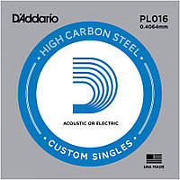 Струна D'Addario PL016 Plain Steel .016 SB, код: 6839063