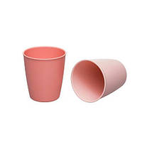 Стаканы для питья`Зеленая серия`, розовые (MiC)