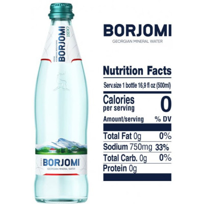 Минеральная вода Borjomi 0.5 газ скл d - фото 5 - id-p2186317244