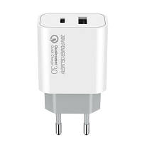 Зарядное устройство ColorWay Type-C PD + USB QC3.0 (20W) V2 white (CW-CHS025QPD-WT) p