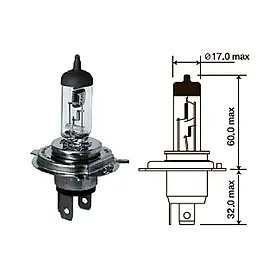 Лампа автомобільна 12V H4 60_55W Standard МАЯК (MK 52420) Demi: Запорука Якості