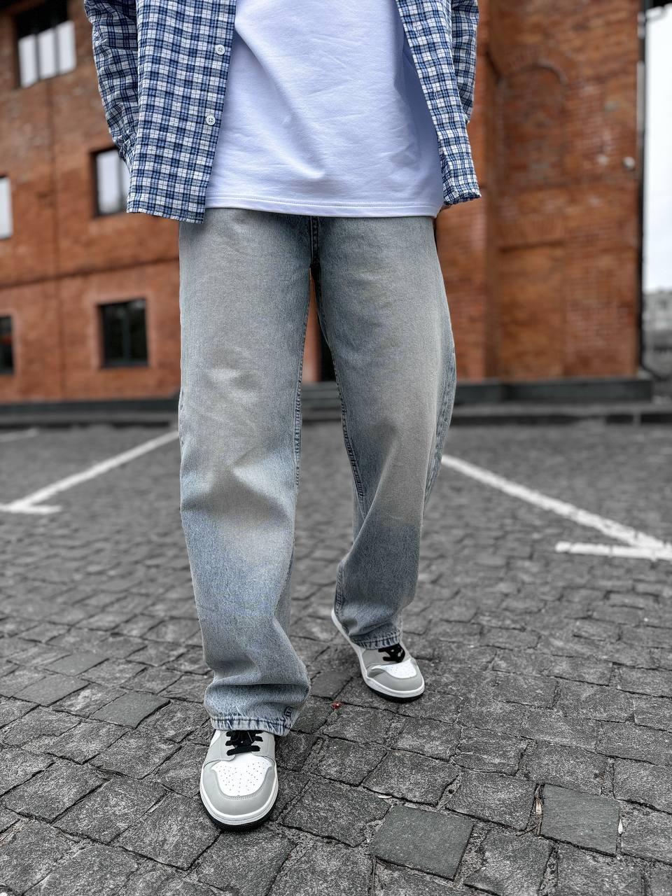 Стильні широкі джинси Baggy унісекс, фото 1