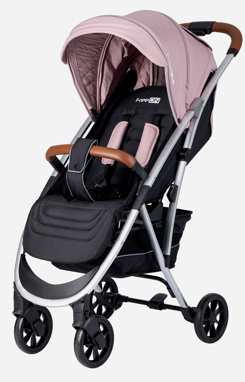 Прогулочная коляска для ребенка FreeON LUX Premium Dusty Pink-Black Купи уже сегодня! - фото 1 - id-p2186064986